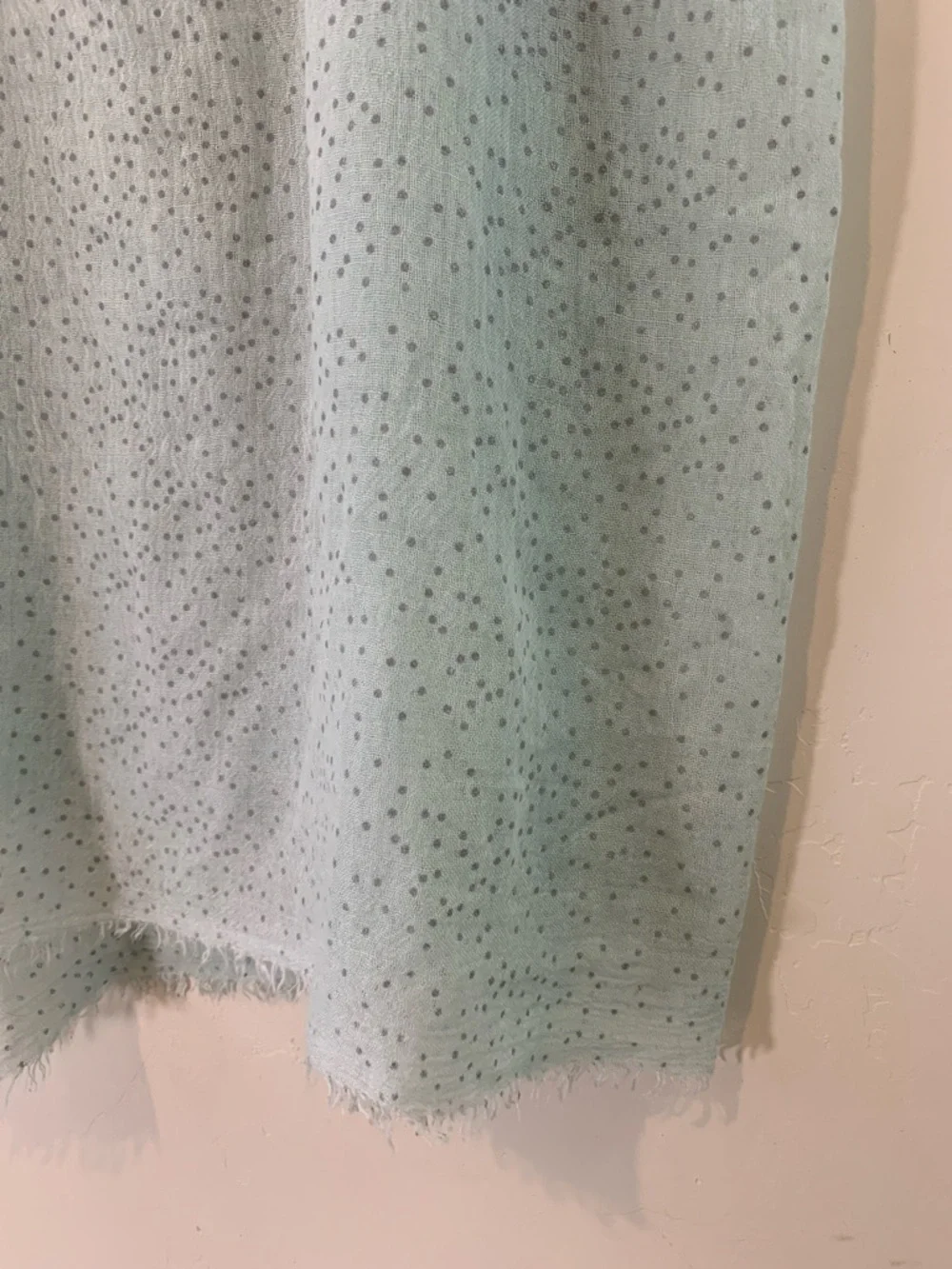 3/$10💕 Light Mint Green Polka Dot Women's Large Wide Thin Scarf